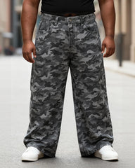 Big & Tall Men's Vintage Camouflage Jeans Loose Pants M-5XL