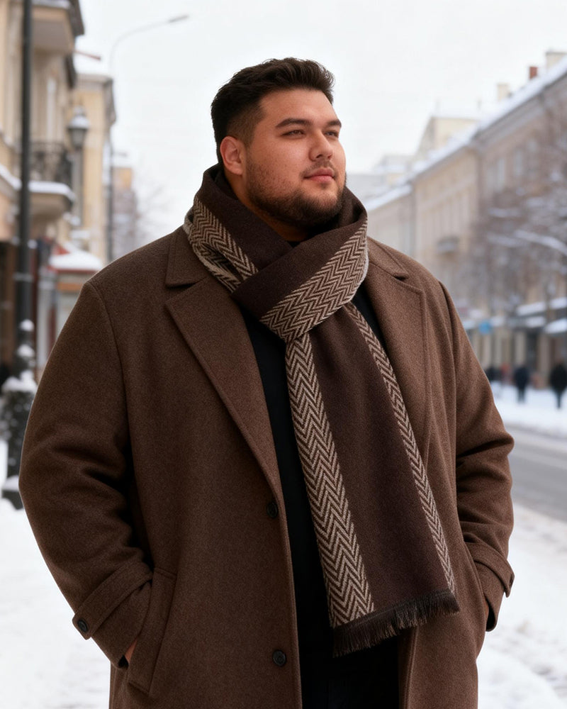 Business Fashion Plaid Scarf With Wool For Men And Women