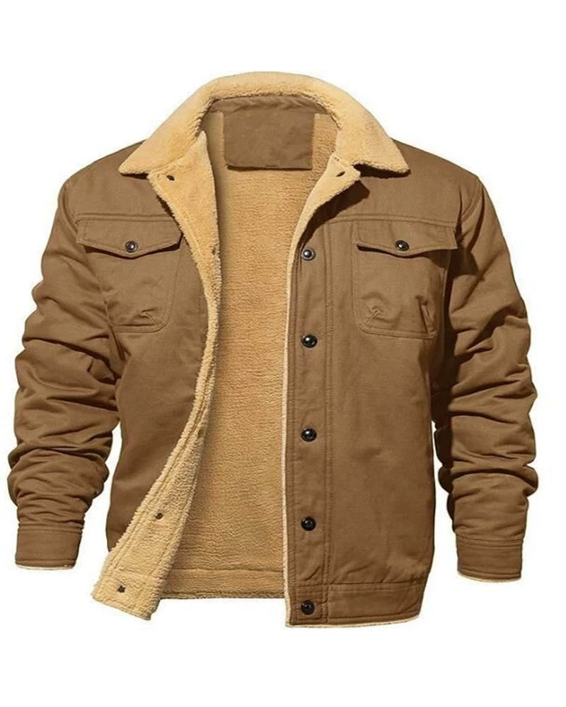 Big & Tall Men's Velvet Cuswork Casual Jacket S-5XL