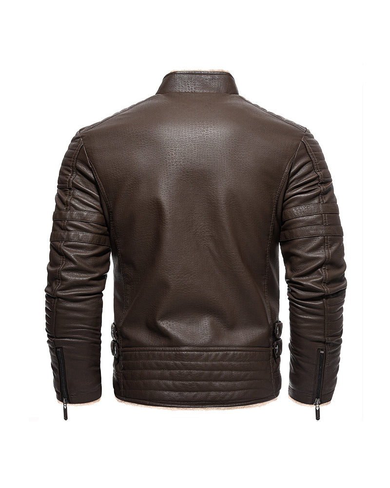 Big & Tall Men's Vintage Faux Leather Thick Vintage Jacket S-3XL