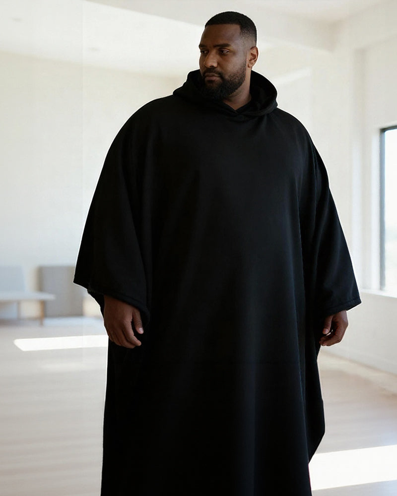 Big & Tall Men's Punk Hooded Button Loose Cloak
