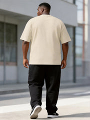 Big & Tall Men's Khachi Flame B Letter Printed T-Shirt Pants Set