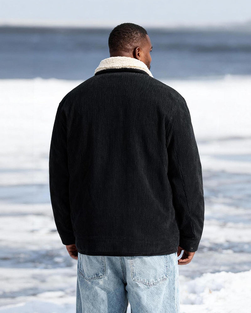 Big & Tall Men's Thickened Lamb Corduroy Casual Jacket L-9XL