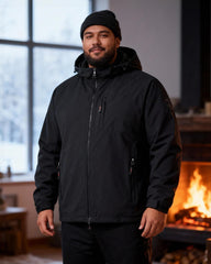 Big & Tall Men's Outdoor Windproof Waterproof Padded Charge Frock Cotton-padded Jacket Coat M-6XL