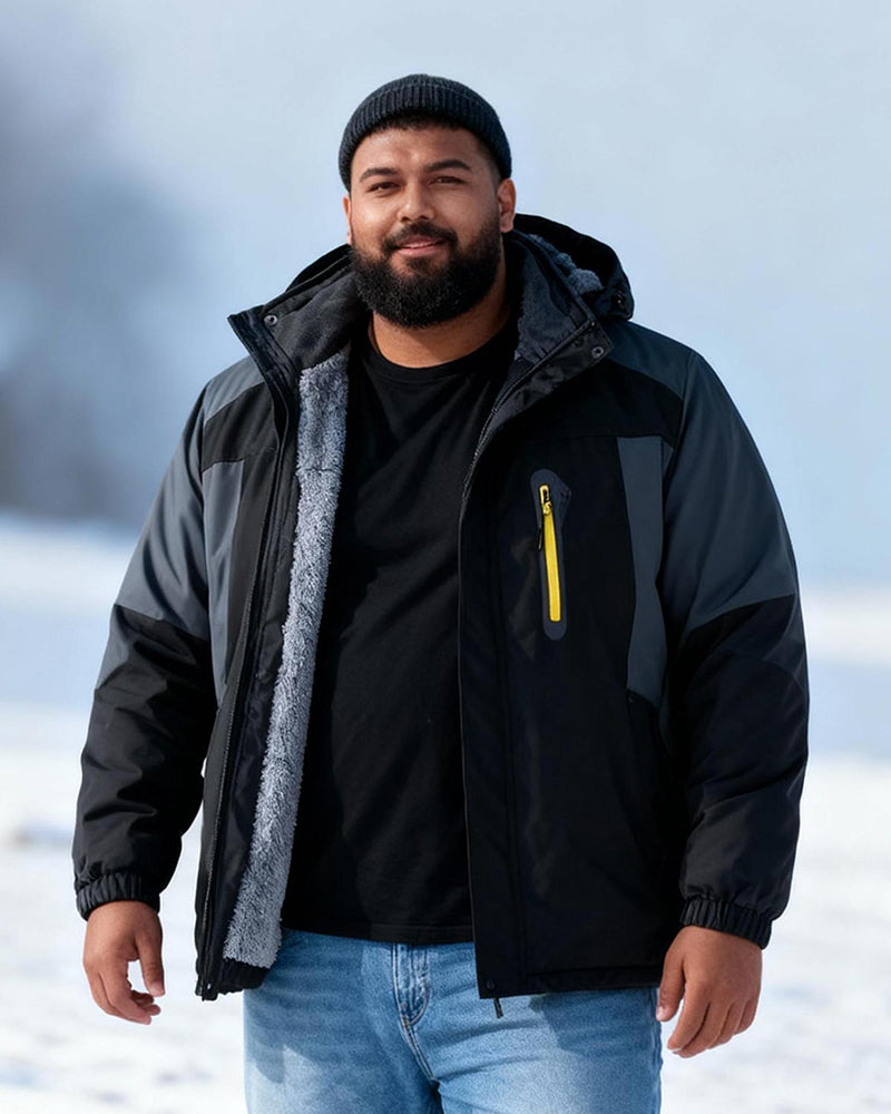 Big & Tall Men's Thickened Waterproof Warm Large Size Charge Clothes L-5XL