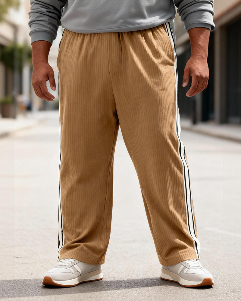 Big & Tall Men's Simple Strip Corduroy Sports Pants S-3XL