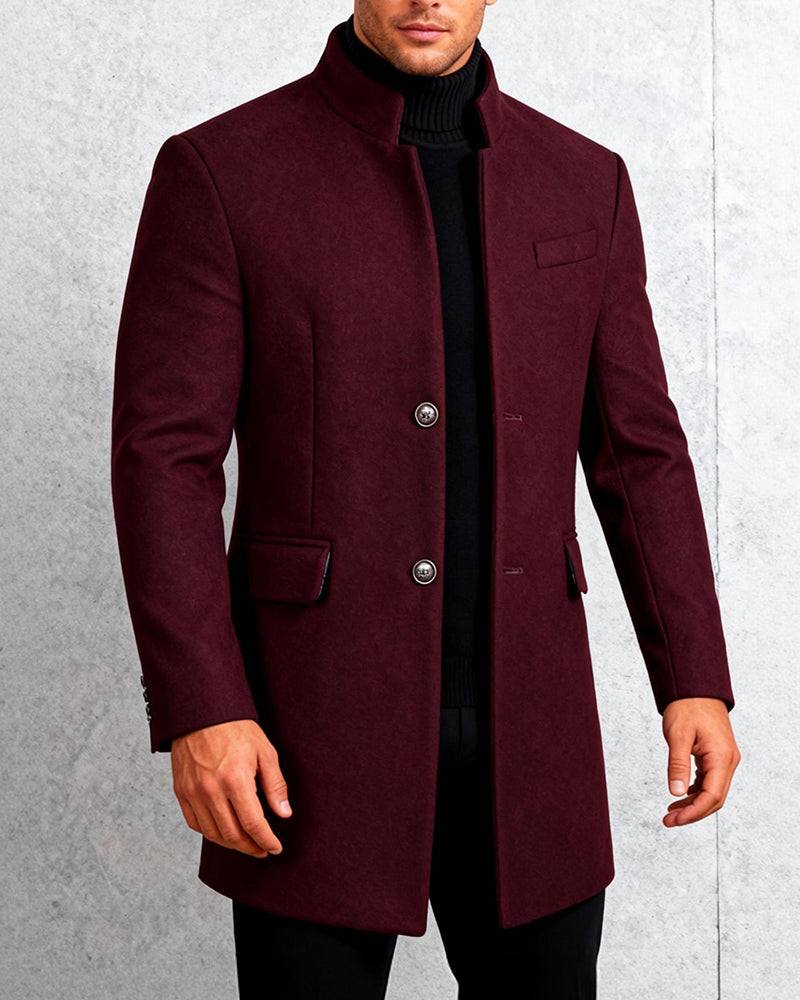 Autumn And Winter Woolen Coat Mid-length Cotton Thickened Coat M-4XL