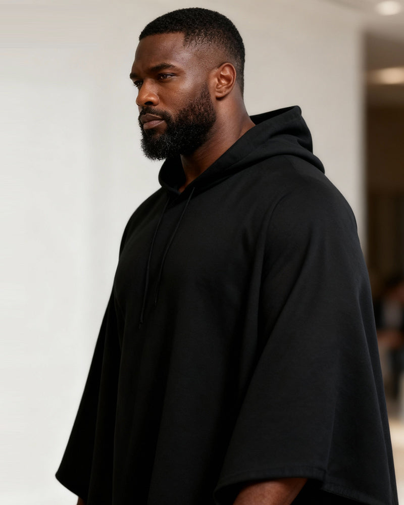 Big & Tall Men's Punk Hooded Button Loose Cloak