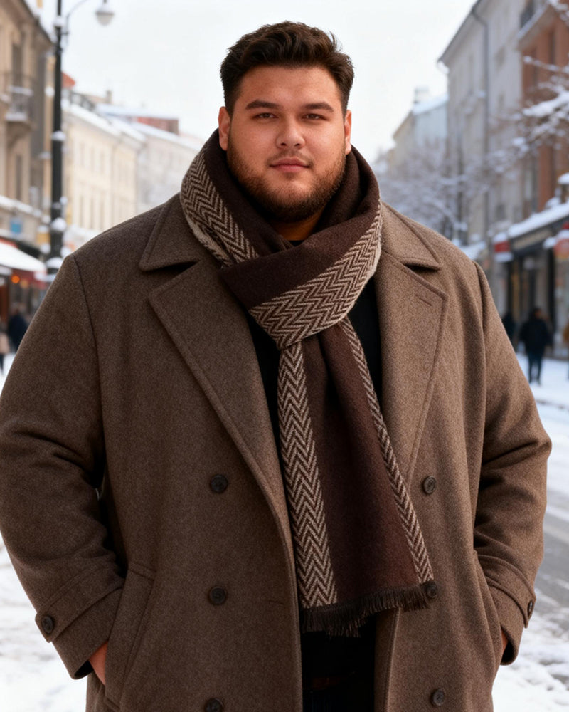 Business Fashion Plaid Scarf With Wool For Men And Women