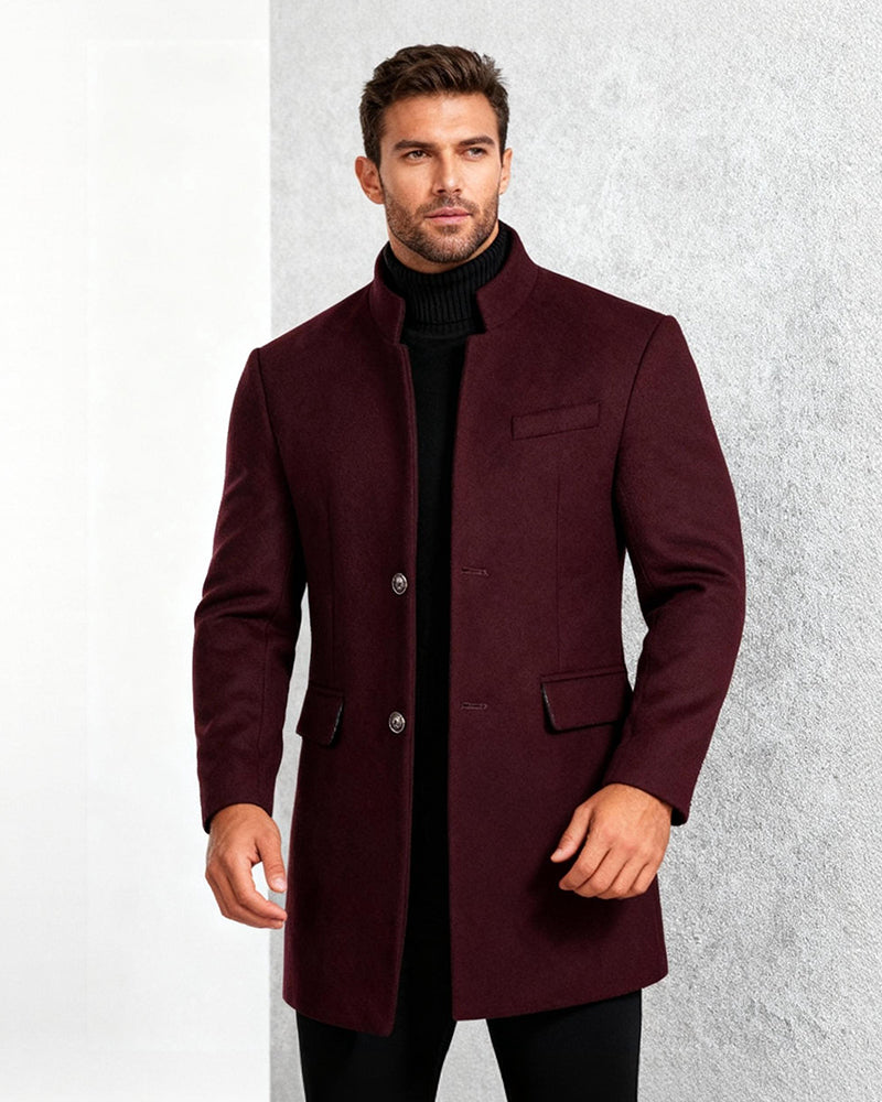 Autumn And Winter Woolen Coat Mid-length Cotton Thickened Coat M-4XL