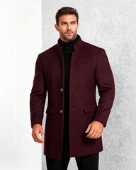 Autumn And Winter Woolen Coat Mid-length Cotton Thickened Coat M-4XL