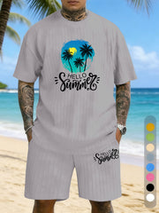 Vacation Casual Texture Three-dimensional Jacquard Large Size Casual Suit