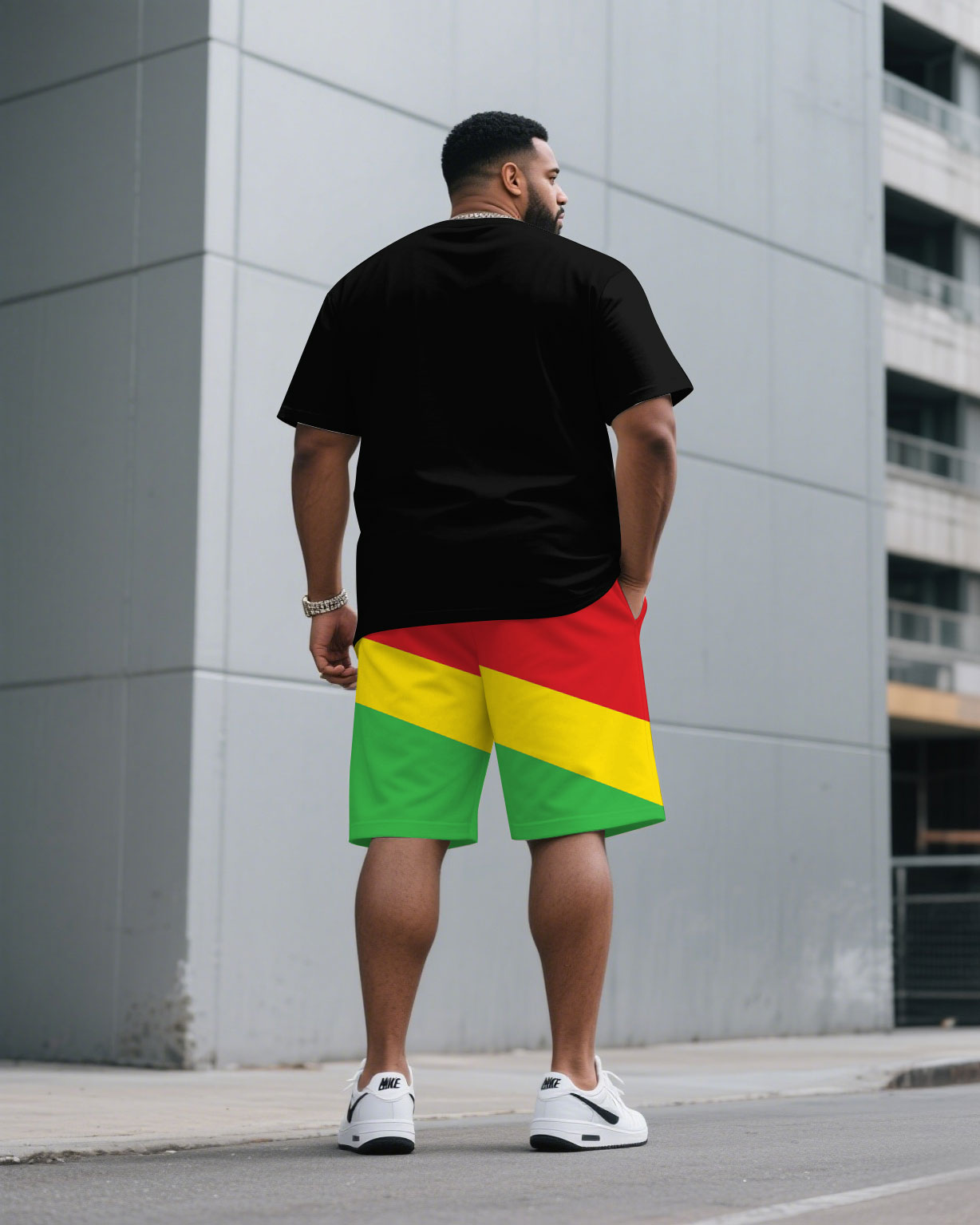 June Festival Years Ancestral Short-sleeved T-shirt Shorts Men's Suit