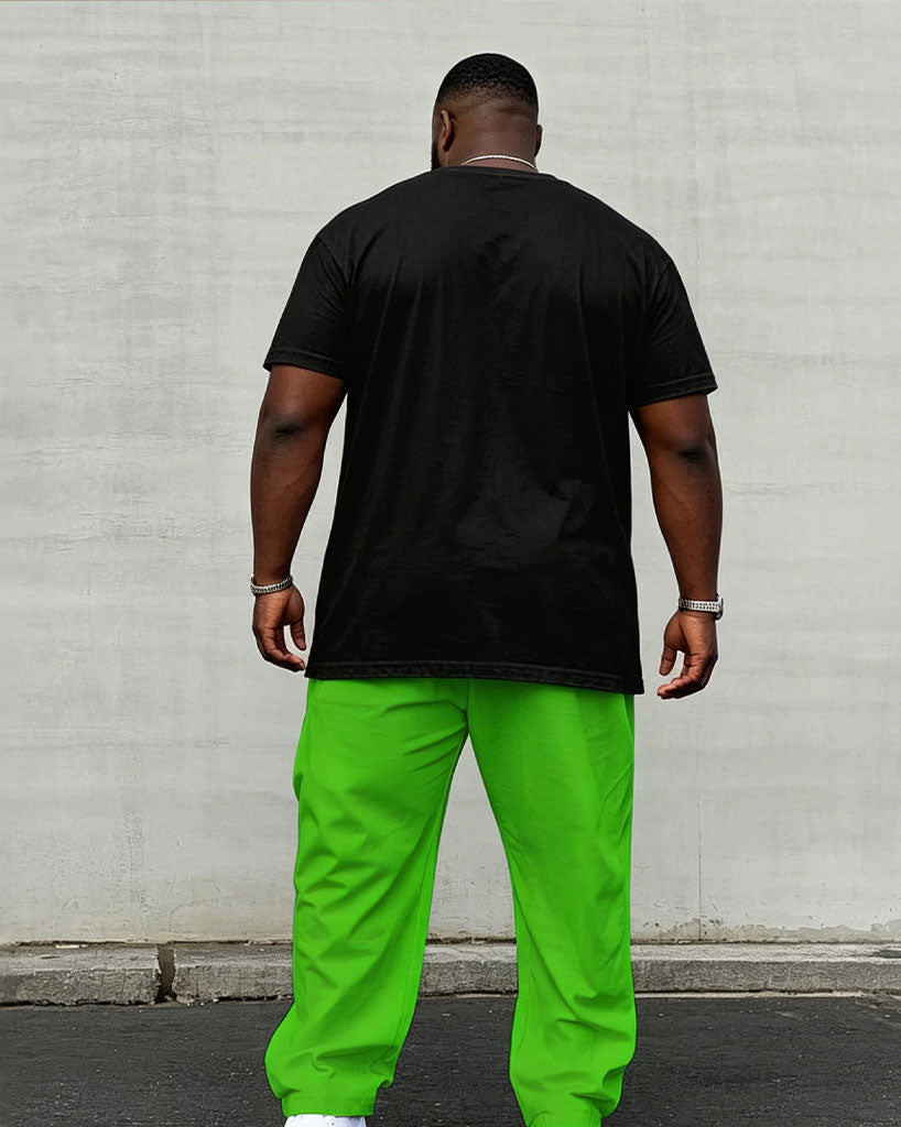 Big & Tall Men' June Festival Since 1865: My Real Independence Day Poster And Art Print Short Sleeve T-Shirt Trouser Set
