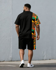 Big & Tall Men's Juneteenth Black Heritage Day Short-Sleeve T-Shirt And Shorts Set