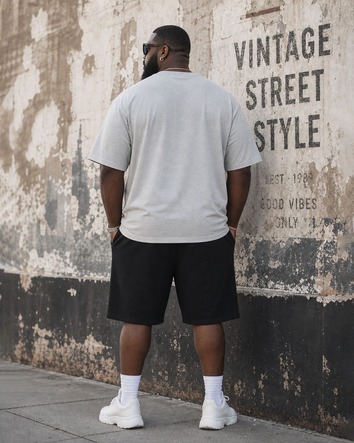 Big & Tall Men's Casual Sports Letter Printed Breathable Short-Sleeved T-Shirt Shorts Set