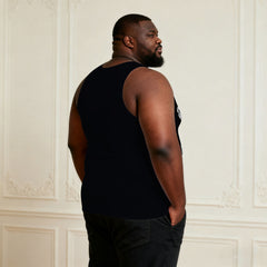 Men's Plus Size Halloween Black Hand Skull Stretch Vest