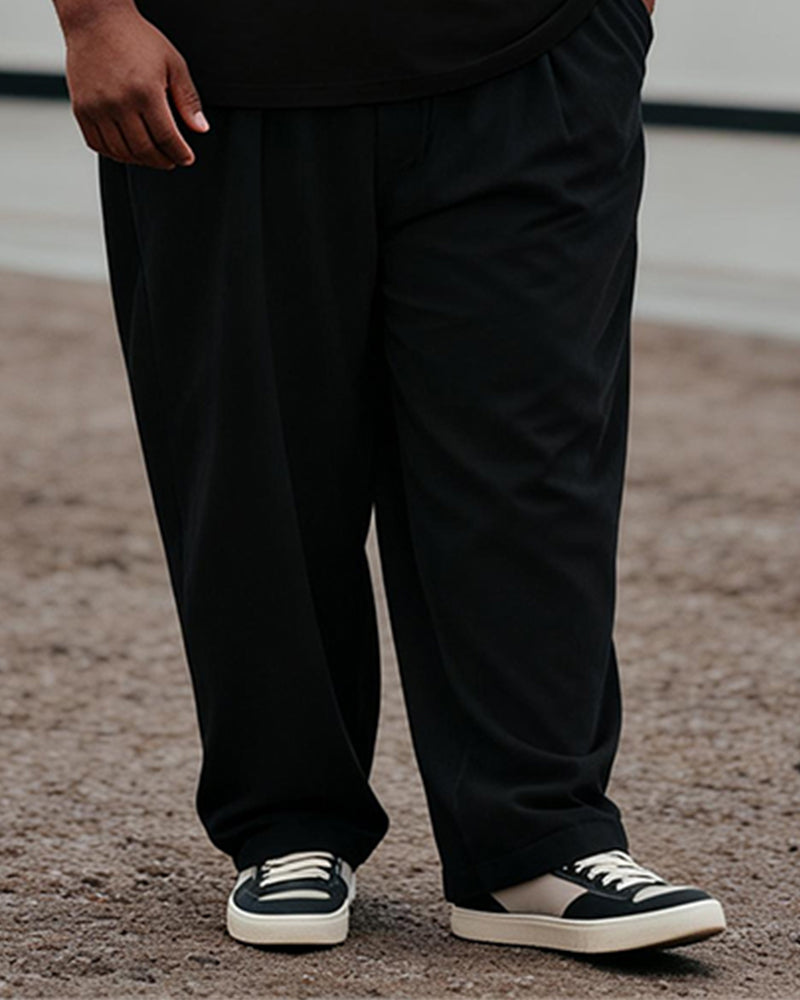 Big & Tall Men's Thunder Guise Golden Lion Coronal Print T-Shirt Pants Set