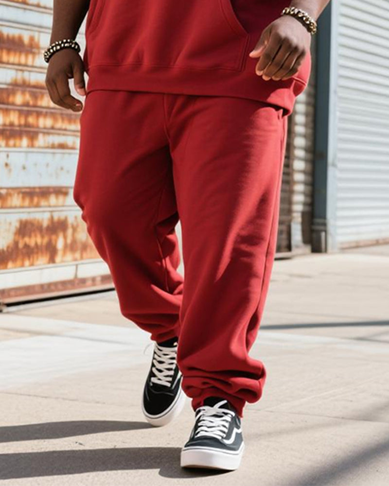 Big & Tall Men's Red Graffiti-Print Hoodie Set