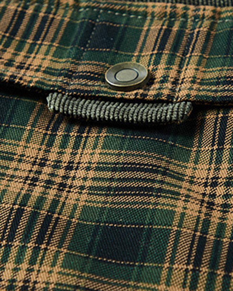 Big & Tall Men's Thickened Long Sleeve Plaid Shirt Jacket M-4XL