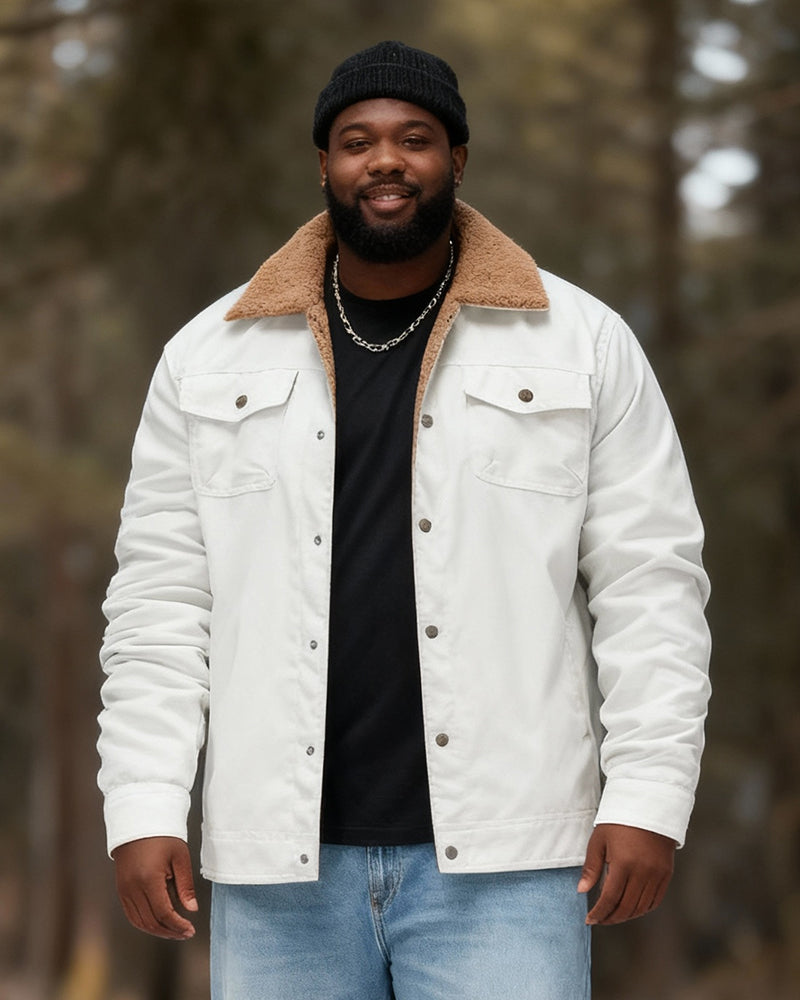 Big & Tall Men's Velvet Cuswork Casual Jacket S-5XL