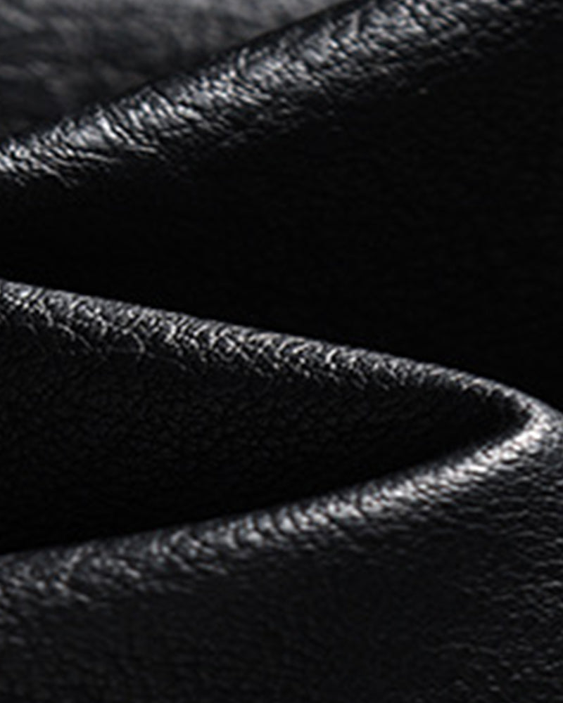 Big & Tall Men's Vintage Faux Leather Thick Vintage Jacket S-3XL