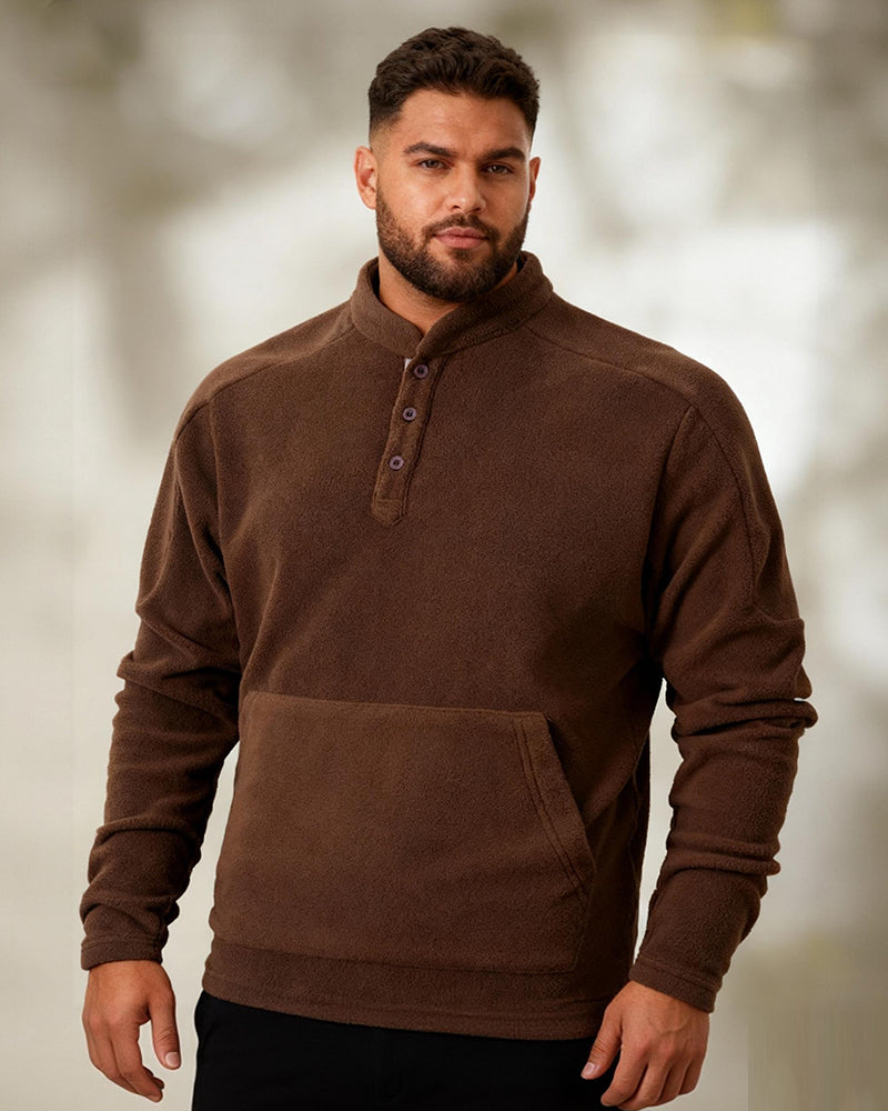 Big & Tall Men's Autumn And Winter New Slim Long Sleeve Collar Casual Sweater S-3XL