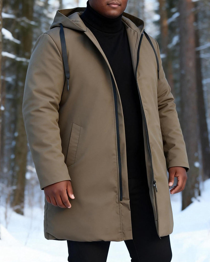 Thickened Hooded Casual Mid-length Coat M-6XL