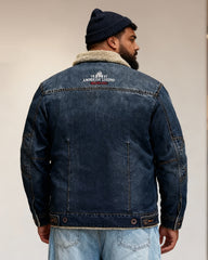 Big & Tall Men's Thickened Velvet Lapel Fur Collar Jacket Coat M-7XL