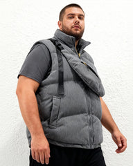 Big & Tall Men's Corduroy Cotton Vest With Satchel Coat M-3XL