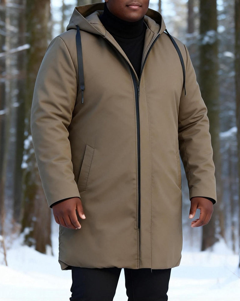 Thickened Hooded Casual Mid-length Coat M-6XL