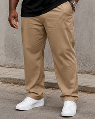 Big & Tall Men's Black And Red Stripe Patchwork Printed Polo Short Sleeve Pants Set