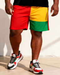 Big & Tall Men's "I Am Black Every Month" Printed Round Neck Short Sleeve T-shirt Shorts Set