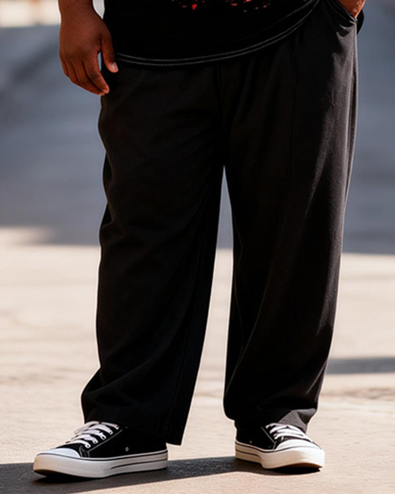 Big & Tall Men's Reggae Tricolor Gradient Printed T-Shirt Pants Set