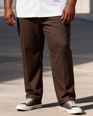 Big & Tall Men's Brown Rainbow Seen Print Long Sleeve Shirt Trouser Set