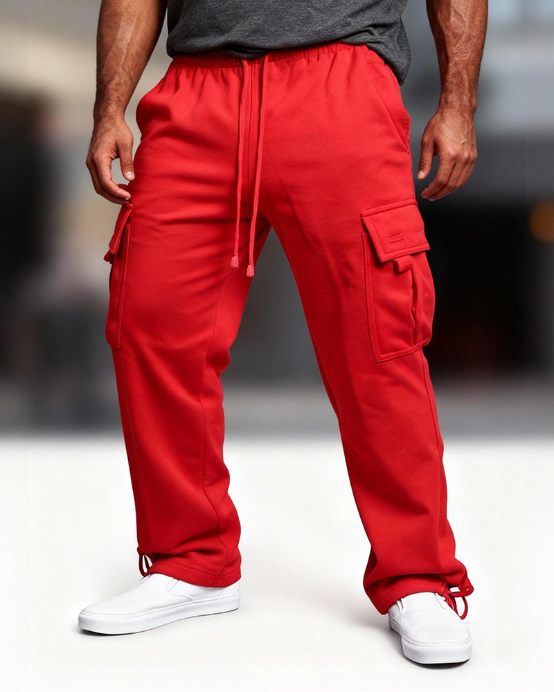 🔥50% Off Exclusive✨Big & Tall Men's New Multi-Pocket Workwear Pants European And American High Street Fashion Brand Retro Casual Leg-legged Pants Men's Cross-border M-5XL