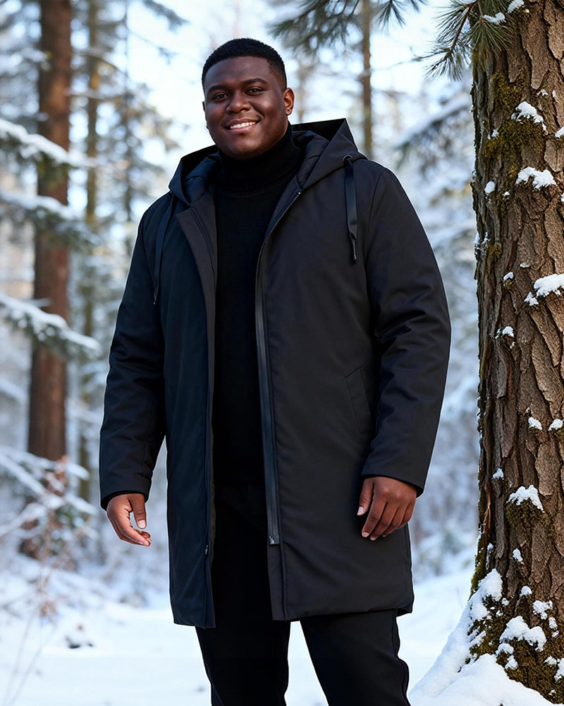 Thickened Hooded Casual Mid-length Coat M-6XL