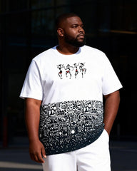 Big & Tall Men's Original Petroglyphs Print T-Shirt Pants Set
