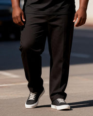 Big & Tall Men's Red, Yellow And Green Contrast Printed Zipper Polo Short Sleeve Trousers Set