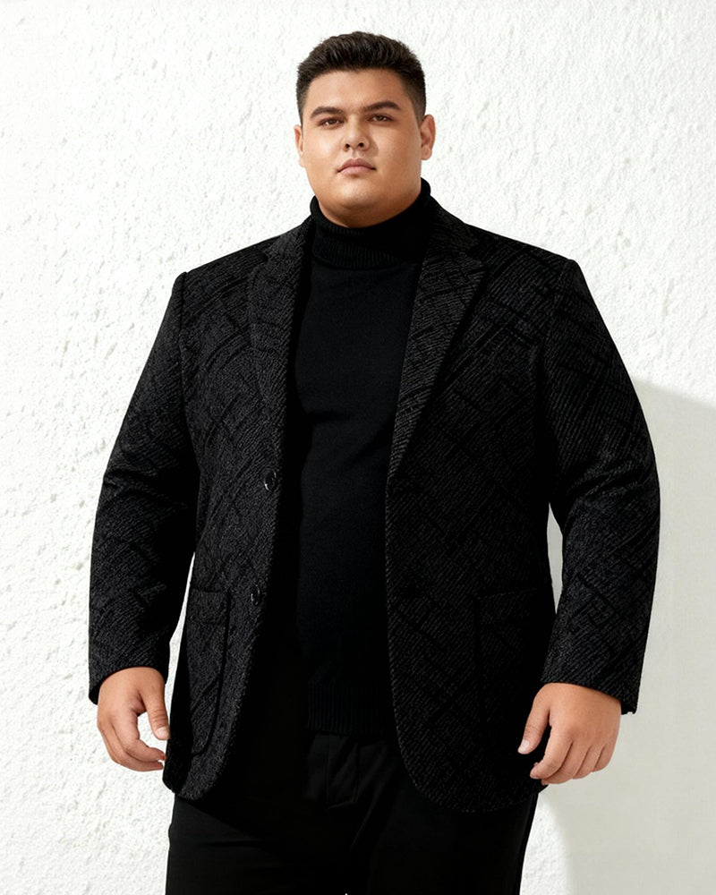 Big & Tall Men's Autumn And Winter Business Padded Suit Jacket L-4XL