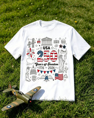 Big & Tall Men's 250 Anniversary Celebration Party Printed T-shirt