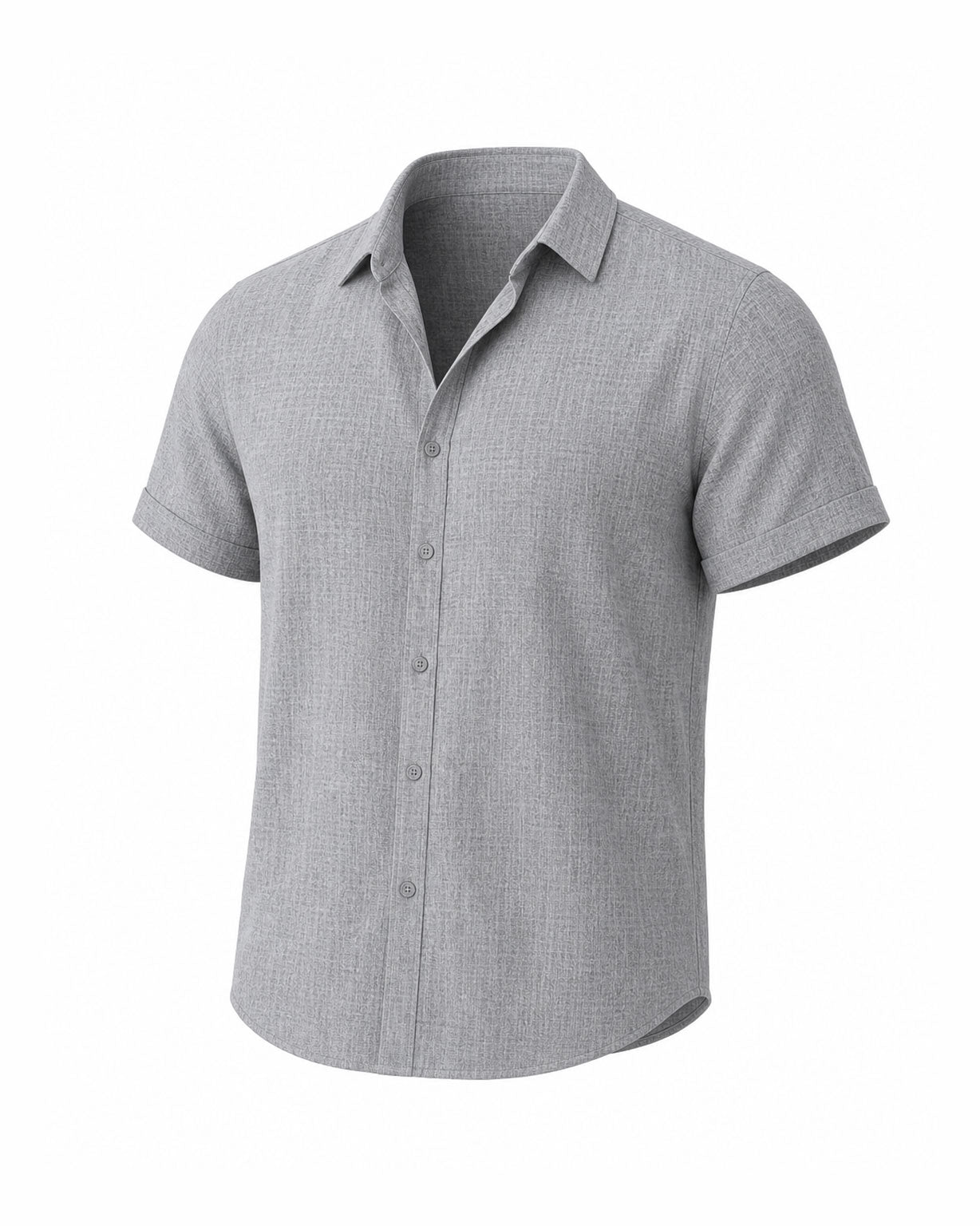 Men's Loose Sweatshirt Cotton Linen Shirt Beach Large Size Men's Short-sleeved Shirt