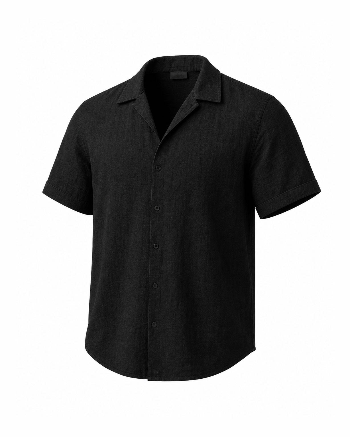 Men's Loose Sweatshirt Cotton Linen Shirt Beach Large Size Men's Short-sleeved Shirt