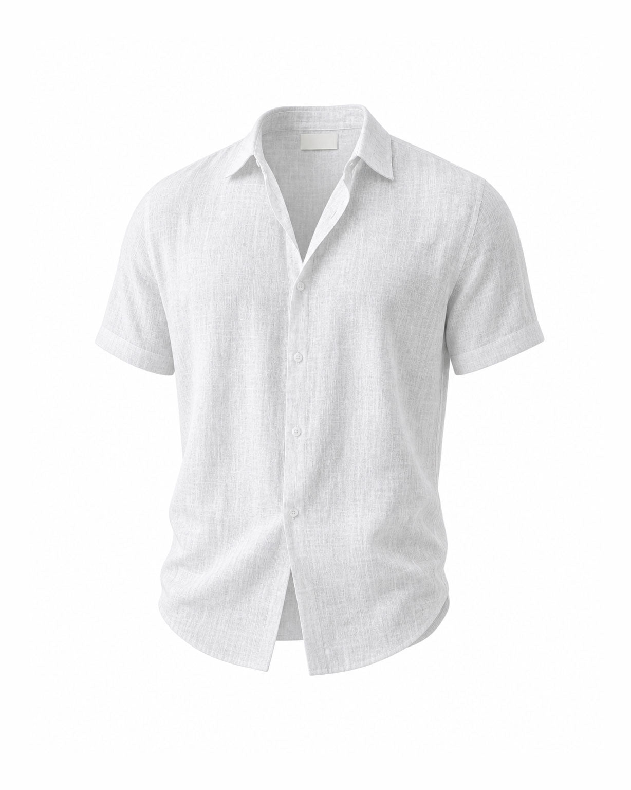 Men's Loose Sweatshirt Cotton Linen Shirt Beach Large Size Men's Short-sleeved Shirt