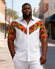 Big & Tall Men's Kent Print Short Sleeve Shirt