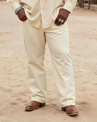 Big & Tall Men's Vintage Navajo Pattern Patchwork Printed Long Sleeve Shirt Pants Set