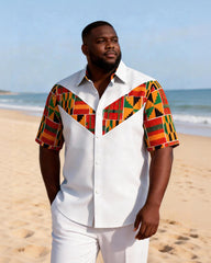Big & Tall Men's Kent Print Short Sleeve Shirt