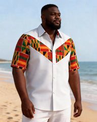 Big & Tall Men's Kent Print Short Sleeve Shirt