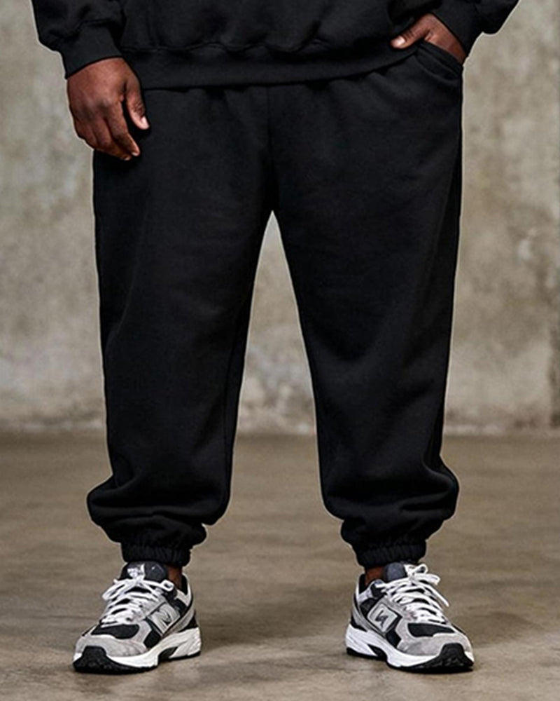 Big & Tall Men's Black "NO MONEY BUT LOVE" Floral Butterfly Print Hoodie Set