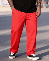 Big & Tall Men's Los Angeles Sunset Print Zipper Polo Short Sleeve Pants Set